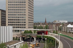  Das Tor Nord der Messe Frankfurt a. M. im Verkehrsgeflecht 