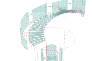  Bild 8: Ganzglastreppe, Konstruktionsprinzip  