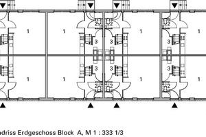  Grundriss Erdgeschoss Block A, M 1 : 333 1/3, Block A, EG 