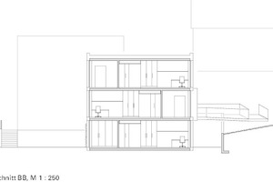  Schnitt BB Fuhlrottstraße Wuppertal Zeile, Haus H 2, M 1 : 250 