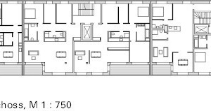  Grundriss 1. Obergeschoss, M 1 : 750 