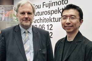  Museumsdirektor Friedrich Meschede und Architekt Sou Fujimoto in der Kunsthalle 2012 