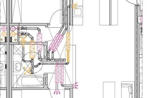  Wohnung mit Komfortlüftung, M 1 : 125 