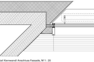  Detail Kernwand/Anschluss Fassade, M 1 : 20 