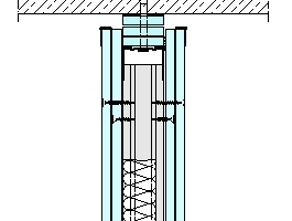  Deckenanschluss gleitend, M 1 : 5 