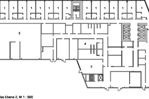  Grundriss Ebene 2, M 1 : 500 