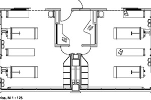  Grundriss, M 1 : 125 