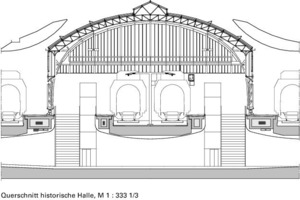  Querschnitt historische Halle, M 1 : 3331/3 