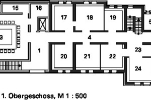  Grundriss 1. Obergeschoss, M 1 : 500 