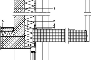  Detail Übergang Laubengang/Wohnung, M 1 : 20 