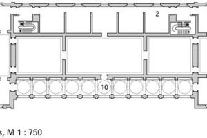  Grundriss Obergeschoss, M 1 : 750 