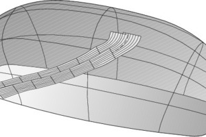  Die Diagonalflächen bekommen einen Durchmesser von 0,35 m zugewiesen 