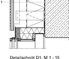  Detailschnitt D1, M 1 : 15 