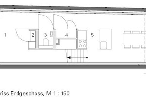  Wohnhaus SkinnySCAR Rotterdam Huisman Botermann DBZ Deutsche Bauzeitschrift Grundriss EG 