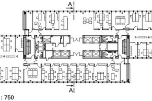  Grundriss, M 1 : 750 
