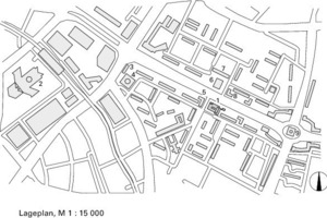  Lageplan, M 1 : 15 000 