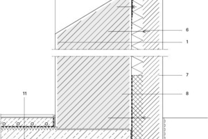  Detailsockel Hof mit Fenster Bestand, M 1 : 15 