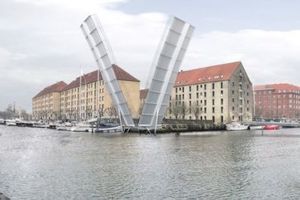  Butterfly-Bridge, Kopenhagen, geöffnet 
