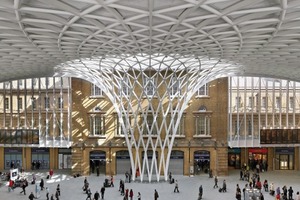 Die neue Western Concourse-Halle ist ein wichtiger Knotenpunkt und Verteiler für die Reisenden in den Untergrund und nach St. Pancras 
