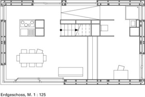  Erdgeschoss, M 1 : 125 
