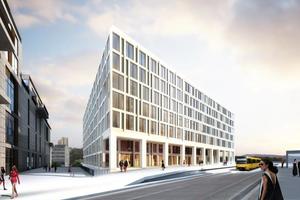  Dieser Baustein der Hotelketten Hampton by Hilton und Holiday Inn Express soll im Herbst 2016 das Stuttgart 21-Gelände ergänzen 