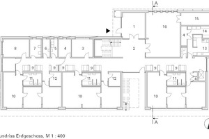  Grundriss Erdgeschoss M 1 : 400, Kita Martin Niemöller 