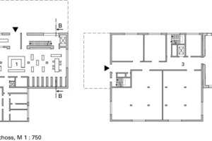  Erdgeschoss, M 1 : 750 