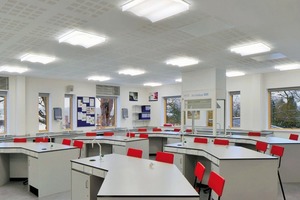  Tageslichtabhängige Lichtmanagementsysteme stellen für die jeweilige Unterrichtssituation passende Lichtszenarien zur Verfügung 