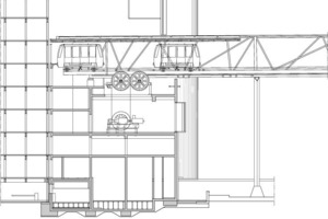  Schnitt Anschluss Parkhaus, M 1 : 250 