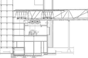  Schnitt Anschluss Parkhaus, M 1 : 250 