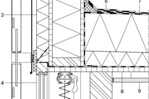  Regelschnitt Holzbaufassade, M 1 : 15 