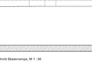  Querschnitt Skaterrampe, M 1 : 50 