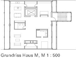  Grundriss Haus M, M 1 : 500 