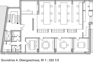  Grundriss 4. Obergeschoss, M 1 : 333 1/3 