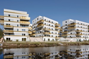  Zum Ufer am Rückerskanal springt die Bebauung 10 m zurück. Ein öffentlicher Weg führt an den Wohngebäuden vorbei und verbindet das Quartier mit der umgebenden Bebauung 