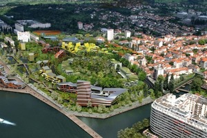  Les Rives d‘Allier, Städtebaustudie für das Quartier du Stade Darragon, Vichy/F, in Entwicklung 