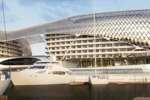  Dieses 5-Sterne Hotel mit ca. 500 Zimmern wird direkt an der Formel1 Rennstrecke auf Yas Island in Abu Dhabi gebaut. Die zwei Teile des Hotels beidseits der Rennstrecke erhalten eine verbindende Hülle auf einer Gesamtlänge von ca. 217 m und auf einer Fläche von ca. 17 000 m2, welche als verglaste Gitterschale ausgeführt wird. Das Hotel befindet sich derzeit noch im Bau 