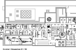  Grundriss 1.Obergeschoss, M 1 : 750 