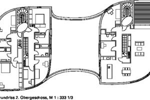  Grundriss 2. Obergeschoss, M 1 : 333 1/3 