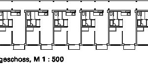  Grundriss 1. Obergeschoss, M 1 : 500 