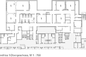  Teilgrundriss 1. OG, M 1:750 