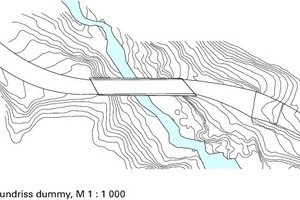  Grundriss der neu geplanten Kohlhaldenbrücke, M 1 : 1 000 