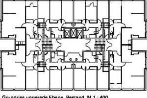  Grundriss ungerade Ebene Bestand, M 1 : 400 