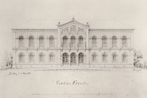  Alte Fassadenansicht, Fassadenriss, 1849 (Lüder Rutenberg)<br /> 