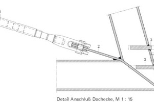  Anschlussdetail Dachecke, M 1 : 15 