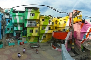  Buntes Favela in Rio de Janairo 