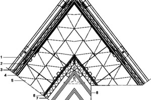  Giebeldetail, M 1 : 17,5 