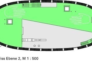  Grundriss Ebene 2, M 1 : 500 