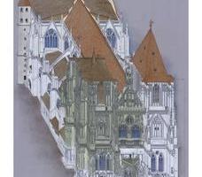  Regensburger Dom mit zweifarbiger Fassade 