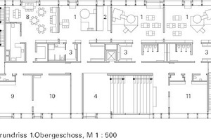  Grundriss 1. Obergeschoss, M 1 : 500 